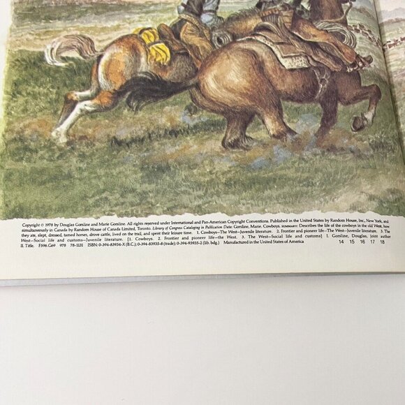 Vintage 1978 Cowboys by Marie and Douglas Gorsline Random House - Picture 14 of 16
